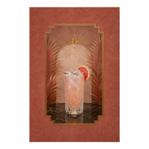 Pôster Cartaz Art Deco Paloma Arte para Bar