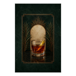 Pôster Cartaz Art Déco Sazerac | Arte de Bar