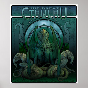 Pôster Cartaz Art Nouveau Cthulhu