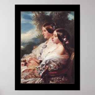 Pôster Cartaz Arte Antiga Famosa 1852 Rainha Vitória