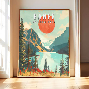 Poster Cartaz Arte Impressa Parque Nacional Banff, Cidade