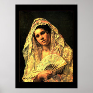 Poster Cartaz Arte Vintage Mulher Espanhola
