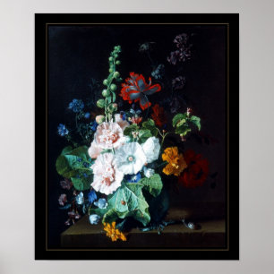 Pôster Cartaz Arte Vintage Natureza-Morta Flores