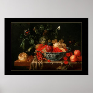 Pôster Cartaz Arte Vintage Natureza Morta Pintura de Frut