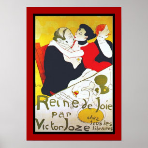 Pôster Cartaz Artistas Famosos Lautrec reine de joie 1892