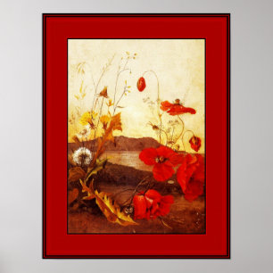 Poster Cartaz Artistas Famosos 'Papoulas' óleo sobre tela