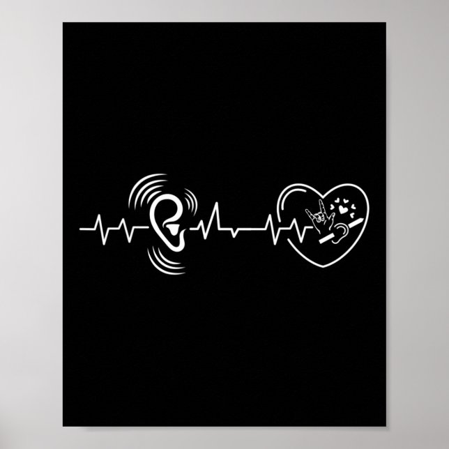 Poster Cartaz auricular, linguagem auditiva perda de audi (Frente)