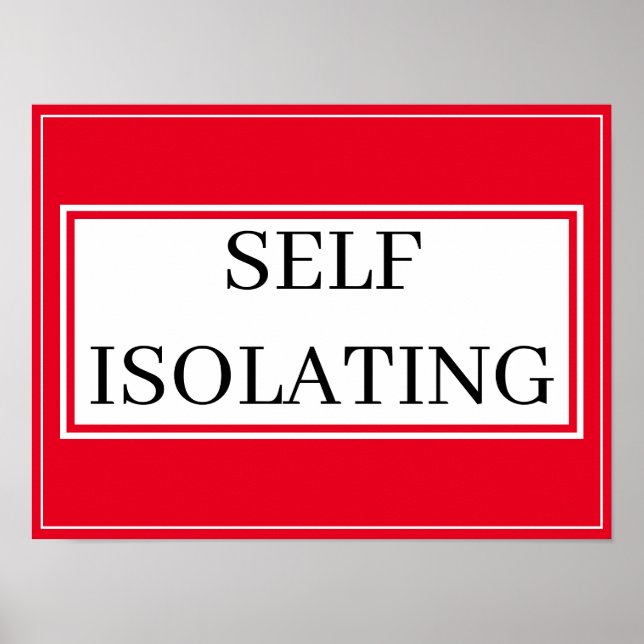 Poster Cartaz - AUTO ISOLAMENTO (Frente)