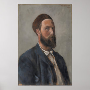 Poster Cartaz Auto-retrato de Theodor Kittelsen