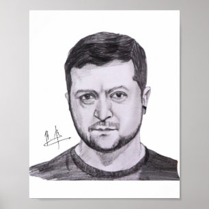 Poster Cartaz Autógrafo de Zelensky