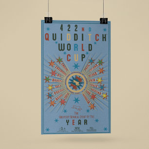 Pôster Cartaz Azul da Copa do Mundo de QUIDDITCH™