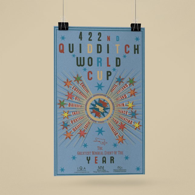 Pôster Cartaz Azul da Copa do Mundo de QUIDDITCH™ (Criador carregado)