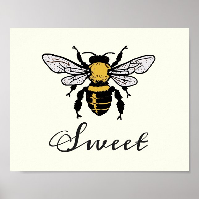 Poster Cartaz Bee Sweet (Frente)