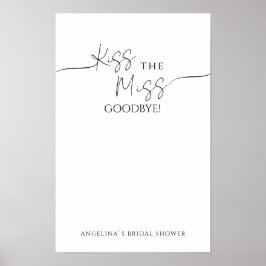 Poster Cartaz "Beije a Senhorita Adeus!" para chá de noiv