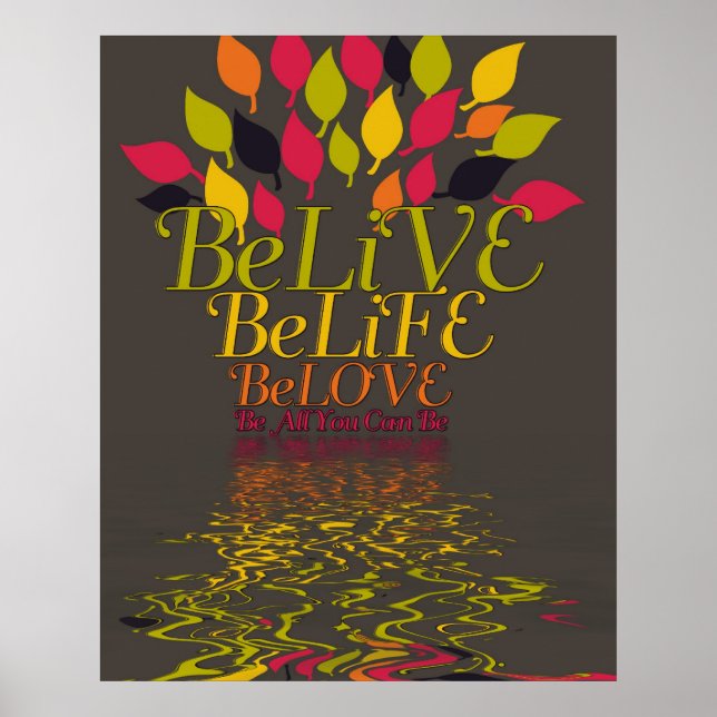 Pôster Cartaz BeLiVE BeLiFE BeLOVE (Frente)