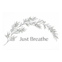 Cartaz Botânico Minimalista Respira Fundo