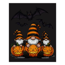 Pôster Cartaz Brilhante de Gnomo de Halloween