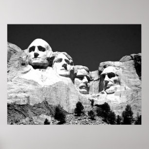 Pôster Cartaz BW da TA Rushmore