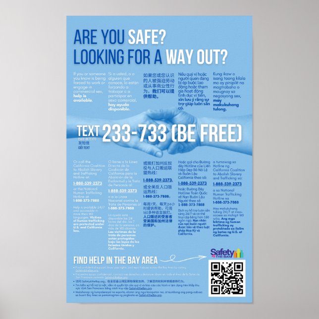 Poster Cartaz CA SB1193 - 5 Idiomas (Inglês/Espanhol/Chin (Frente)