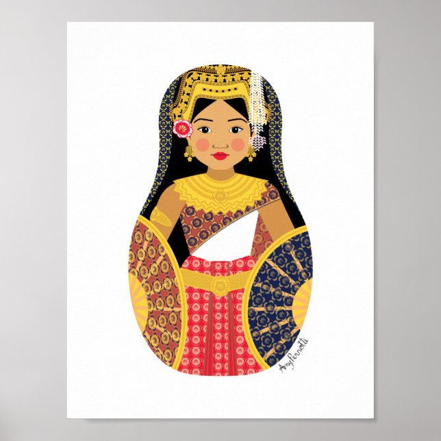 Poster Cartaz Cambodjano Matryoshka (Frente)