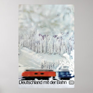 Poster Cartaz Caminhos de Ferro Alemães -Alemanha de Trem