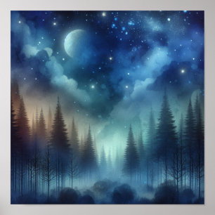 Poster Cartaz Caprichoso da Floresta do Crepúsculo para V