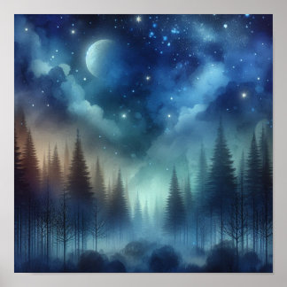 Poster Cartaz Caprichoso da Floresta do Crepúsculo para V
