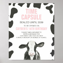 Cartaz Cápsula de Tempo de 1º Aniversário Holy Cow