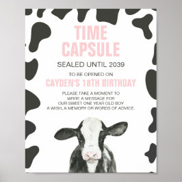 Poster Cartaz Cápsula de Tempo de 1º Aniversário Holy Cow