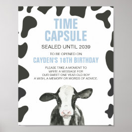 Poster Cartaz Cápsula do Tempo de Aniversário de 1 ano da