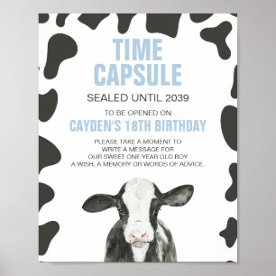Poster Cartaz Cápsula do Tempo de Aniversário de 1 ano da