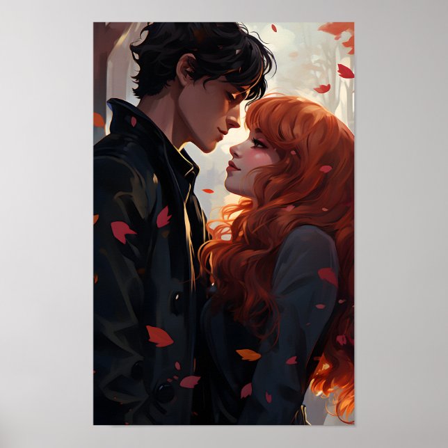 Poster Cartaz - Casal Amor Beijo (Frente)