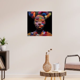 Poster Cartaz Celebrando Mulheres Negras Coloridas