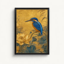 Cartaz Chinoiserie do Kingfisher Lotus