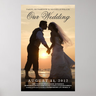 Pôster Cartaz cinematográfico da foto do casamento -