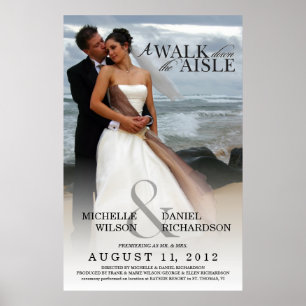 Poster Cartaz cinematográfico da foto do casamento -