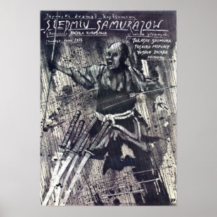 Poster Cartaz cinematográfico de sete samurais
