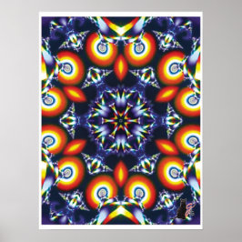 Poster Cartaz Colagem Cinética Kaleidoscópio de Carvões