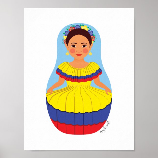 Poster Cartaz Colombiano Matryoshka (Frente)