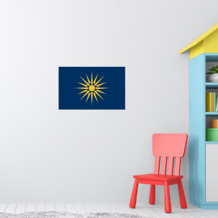 Poster Cartaz com a Bandeira da Macedônia, Grécia