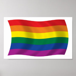 Pôster Cartaz com a Bandeira do Movimento Orgulho Gay