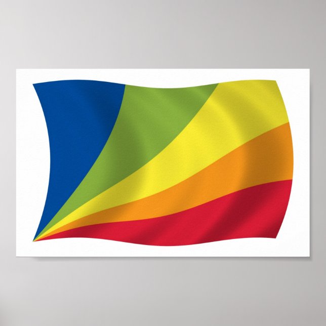 Poster Cartaz com Bandeira da Lingua Franca Nova (Frente)