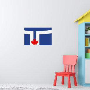 Poster Cartaz com Bandeira de Toronto, Canadá
