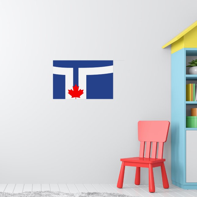 Poster Cartaz com Bandeira de Toronto, Canadá (Berçário 1)