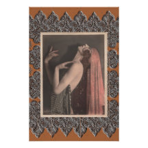 Cartaz com Dançarina Vintage