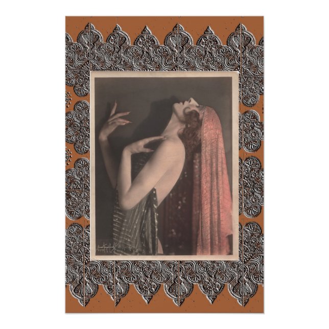 Pôster Cartaz com Dançarina Vintage (Frente)