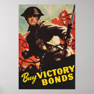 Poster Cartaz Compre Títulos da Vitória Arte de Propagand