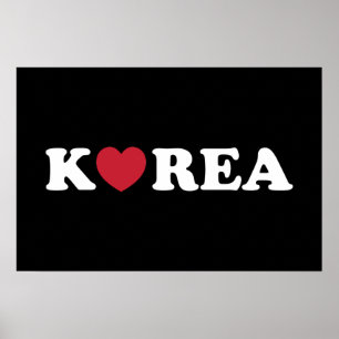 Poster Cartaz Coração Amor Coreia