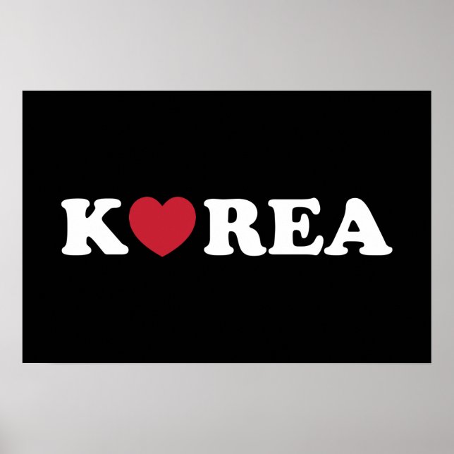 Poster Cartaz Coração Amor Coreia (Frente)