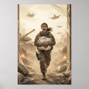 Poster Cartaz Coragem no Caos e Ironia Silenciosa